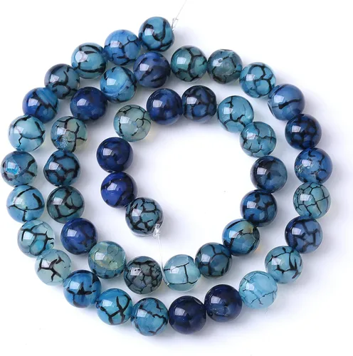 Vista 33 de 88 cuentas de piedra natural africana de piedra de sangre para hacer joyas y pulseras