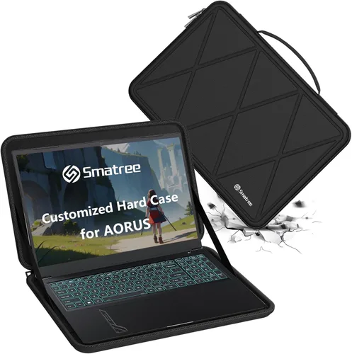 Vista 8 de Smatree Funda protectora rígida de EVA compatible con portátil GIGABYTE U4 UD de 14 pulgadas, GIGABYTE de 14 pulgadas, funda de transporte