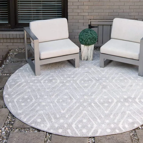 Vista 19 de Unique Loom Sabrina Soto Outdoor Collection - Alfombra geométrica, moderna, vibrante y enrejada contemporánea, 2 pies 0 pulgadas x 6 pies