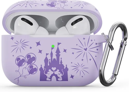 Vista 9 de Funda grabada de dos tonos compatible con Apple AirPods Pro de 2ª generación de 1ª generación, funda protectora completa de silicona para AirPods