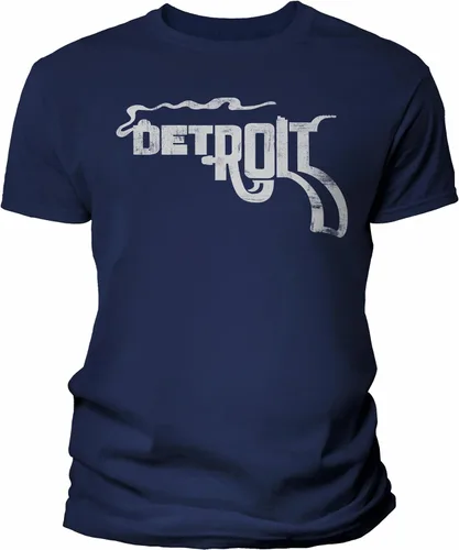 Vista 29 de Detroit Smoking Gun - Camisa para hombre y mujer, estilo vintage, suave Negro