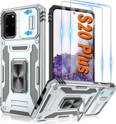 Vista 109 de Atump Funda para Motorola Moto G Play 2024 (4G) con [paquete de 2] protector de pantalla HD y cubierta para cámara deslizante, soporte de anillo