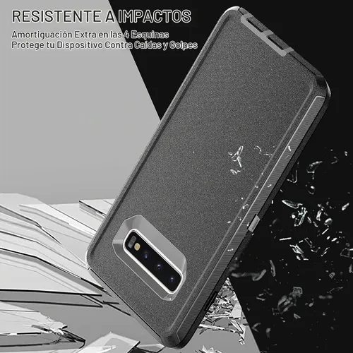 Vista 6 de Funda para Samsung Galaxy S10, protector de pantalla de poliuretano termoplástico autorreparable [2 unidades], protección de cuerpo completo a