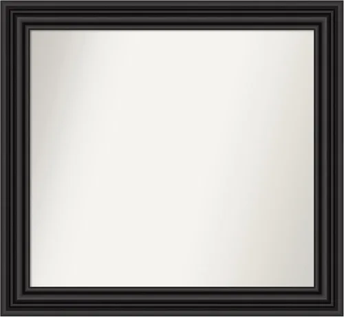 Vista 420 de Amanti Art Espejo personalizado, espejo de baño negro puente, espejo de pared o espejo de tocador de baño sobre el fregadero (26 x 26 pulgadas)
