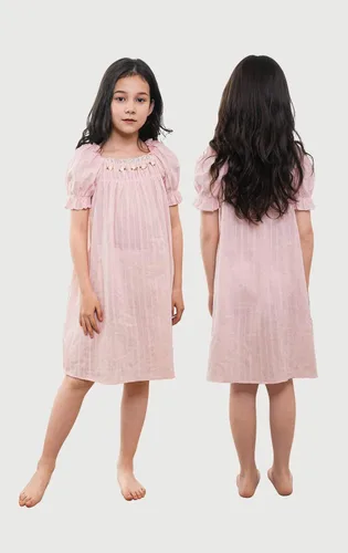 Vista 4 de BANGSAUR Vestidos vintage para niñas, camisas de dormir de princesa de algodón, para niños de 3 a 12 años