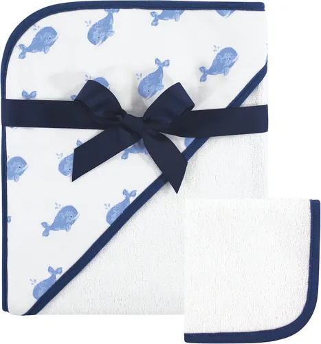 Vista 18 de Hudson Baby Toalla y toallita unisex con capucha de algodón para bebé, Woodland, talla única Bosque