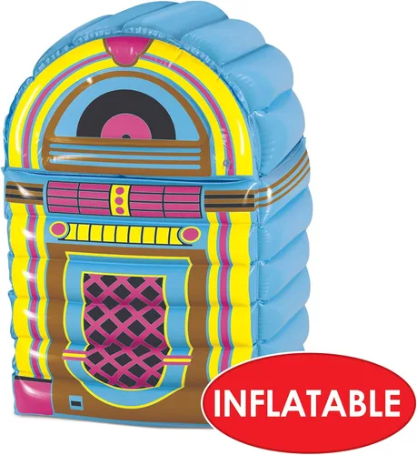 Vista 4 de Beistle Enfriador inflable - Decoraciones de fiesta de los años 50 y 80, contenedores de bebidas, enfriador de bebidas, decoraciones temáticas