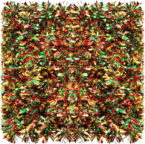 Vista 11 de Guirnalda de Oropel de Navidad de 26.2 pies Negra de Halloween Guirnalda Metálica para Árbol Decoraciones Colgantes de Oropel con Brillantina