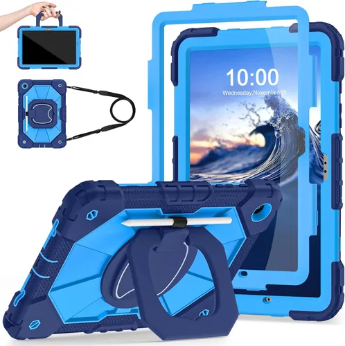 Vista 20 de Auizotl Funda para Samsung Galaxy Tab A9+/A9 Plus de 11 pulgadas (SM-X210/X216/X218) con protector de pantalla/soporte giratorio/soporte
