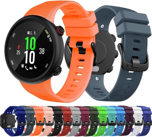 Vista 7 de REYDA Correa de silicona compatible con Garmin Swim 2/Forerunner 45, suave, flexible, transpirable, correa de reloj de silicona deportiva