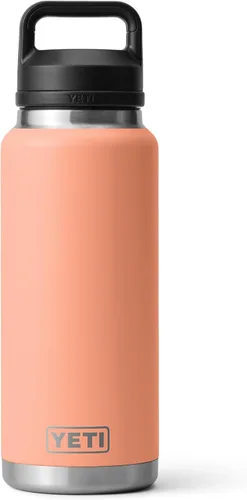 Vista 15 de YETI Rambler - Botella de 36 onzas, aislada al vacío, a prueba de fugas, de acero inoxidable con tapón para sorbos Aislamiento al vacío Azul marino