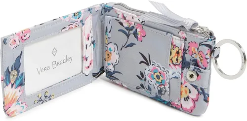Vista 16 de Cartera de lujo de sarga con cremallera y protección RFID para mujer