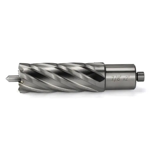 Vista 8 de Cortador anular 3/4 pulgadas Weldon Shank 7/8 Diámetro de corte 2 brocas de corte HSS Kit para prensa de taladro magnético