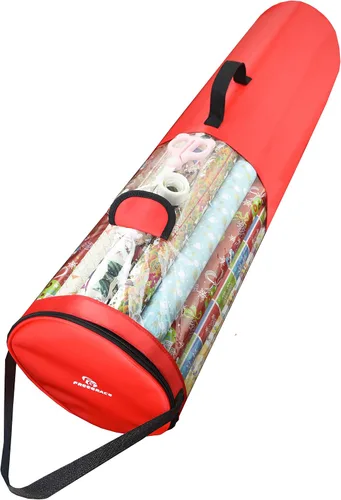 Vista 8 de Freegrace Organizador de papel de regalo Bolsa de almacenamiento grande de 9 x 40.9 pulgadas Organización de bolsas de regalo debajo de la cama
