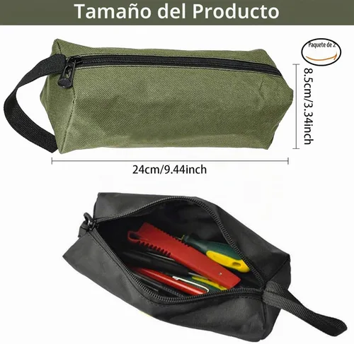 Vista 2 de Bolsa de herramientas Haikole 2 piezas, bolsa de herramientas de lona, bolsas de herramientas multiusos, bolsas de herramientas pequeñas