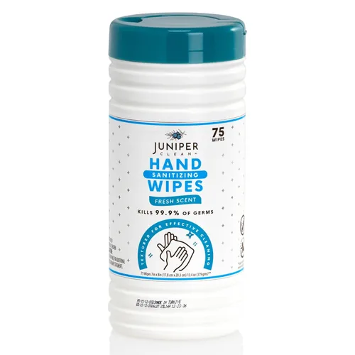 Vista 9 de Juniper CLEAN, 1 paquete de toallitas desinfectantes de manos, 72 toallitas desinfectantes de manos desechables, aroma fresco, sin pelusa y duraderas