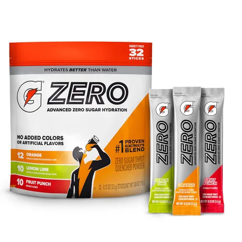 Vista 7 de Gatorade Mezcla de bebida en polvo con electrolitos sin azúcar, Mashups Glacier Freeze-Fruit Punch, (32 porciones), sin sabores artificiales, sin