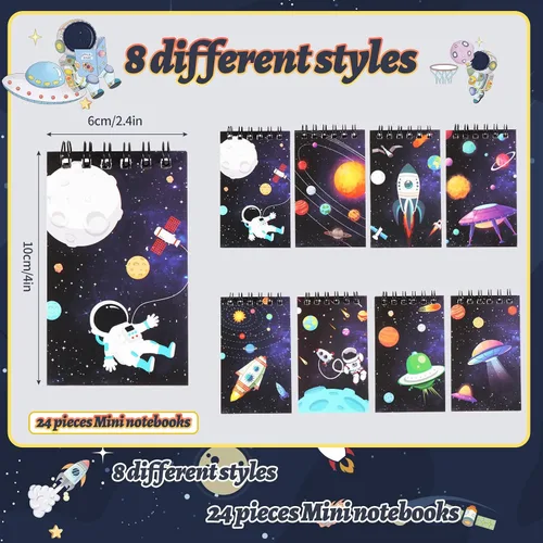 Vista 3 de Kolewo4ever Juego de papelería de 148 piezas con temática del espacio exterior: 100 lápices espaciales, lápices de astronauta, 24 planetas cohetes