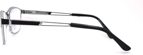 Vista 3 de Rectángulo de metal medio borde bisagra de resorte 3 gafas de lectura progresivas multifocales