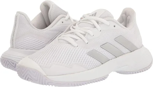 Vista 7 de adidas Courtjam Control - Tenis para mujer, Cloud White-silver Metallic