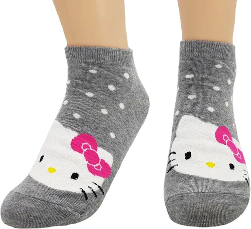 Vista 5 de Lote de calcetines de Hello Kitty JJMax, mezcla de algodón, tobilleros, talla única