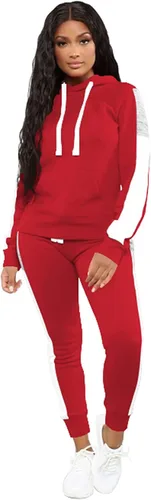 Vista 11 de TOPSRANI - Trajes deportivos de dos piezas para mujer, sudaderas casuales, traje deportivo liso, conjunto de pantalones de sudadera para trotar