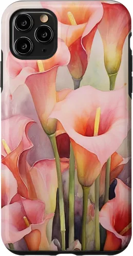 Vista 13 de Carcasa para iPhone 17 con diseño de flores de lirios de cala