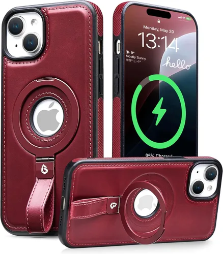 Vista 36 de Butaiga - Funda para iPhone 12 Pro Max con correa de cuero, soporte de anillo, color negro Finger Loop, Relieve Smartphone Pinky Strain