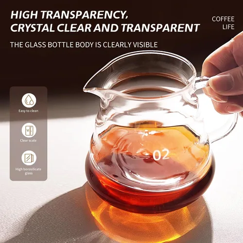 Vista 5 de Servidor de Café de Vidrio para Cafetera de Goteo, Jarra de Café de Vidrio Estándar, Cafetera con Tapa, Transparente, 01 360ml (12oz)
