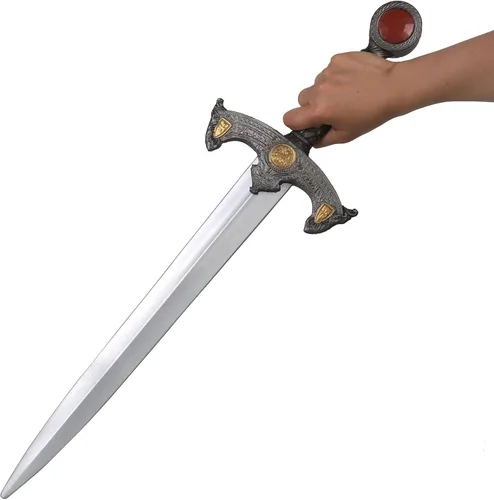 Vista 5 de HOTTERCOS Espada medieval de caballero falsa de espuma vikinga para cosplay