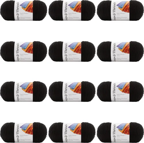 Vista 27 de MICHAELS Paquete de 12: Hilo sólido Soft Classic™ de Loops & Threads®
