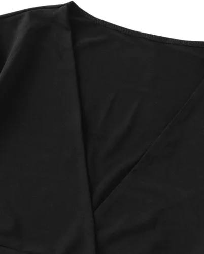 Vista 4 de Floerns - Blusa de manga larga acampanada envolvente con cuello en V para mujer