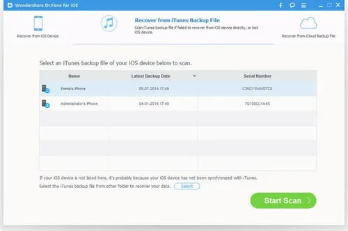 Vista 4 de Wondershare dr.fone toolkit - iOS Data Recovery [Download] [Download]