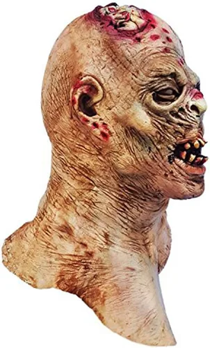 Vista 2 de MOLEZU UFO Alien Mask, Latex Creepy Geezer Mask, Halloween Costume Party Props