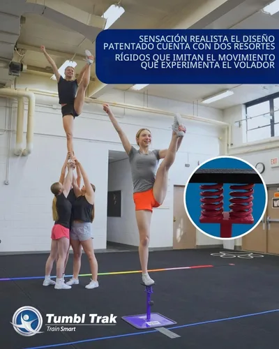 Vista 4 de Tumbl Trak Fly Right - Entrenador de equilibrio y flexibilidad para animadores Negro