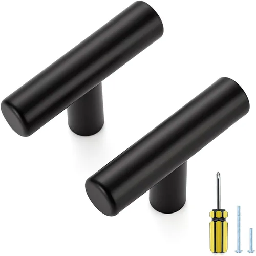 Vista 22 de Ravinte Brushed Nickel Cabinet Handles,Round T Pulls,10 Inch,30 Pack Níquel cepillado