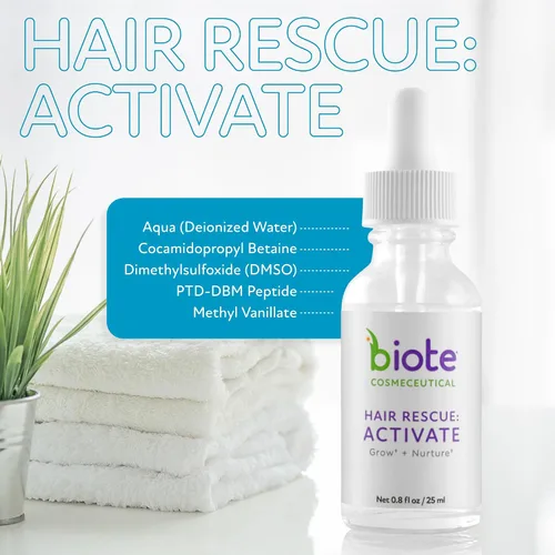 Vista 4 de Biote Cosmecéuticos - RESCATE CABELLO: ACTIVAR - Crecer + Nutrir el Cabello (0.8 fl oz)