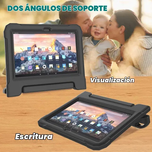 Vista 3 de DJ&RPPQ Funda para niños, EVA Strong Anti Drop es adecuada para tabletas de 10 pulgadas. No compatible con iPad de 10 pulgadas, color negro