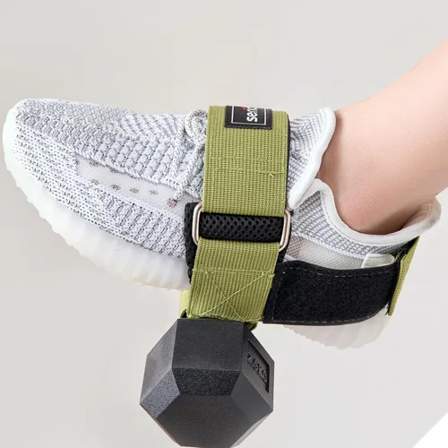Vista 4 de Accesorio para mancuernas de pies, entrenador Tibialis, correa de tobillo con mancuernas para levantamiento de pesas, equipo de ejercicio