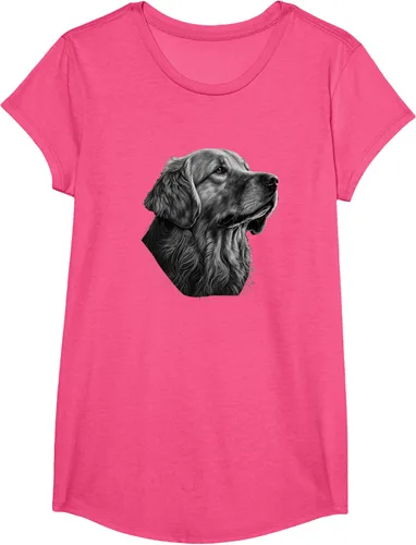 Vista 64 de Camiseta divertida Golden Retriever, Negro