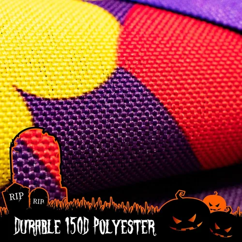 Vista 4 de G128 - Bandera de jardín de Halloween, cita de truco o trato con bonito búho, decoraciones de jardín y patio, bandera rústica de temporada para 12 x