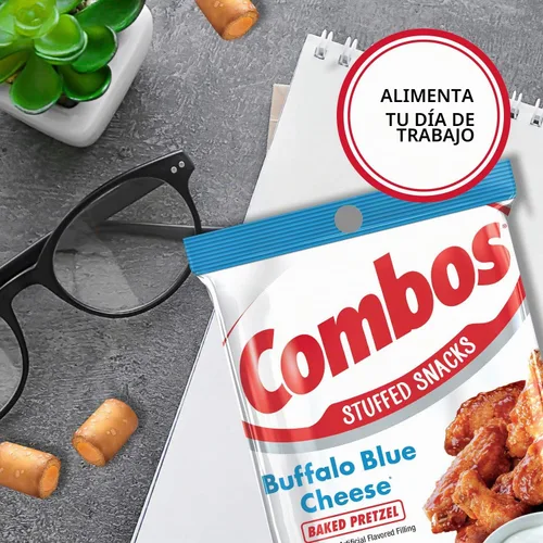 Vista 5 de Combos, bocadillos de pretzel horneados con queso azul Buffalo, bolsa de 6.3 onzas