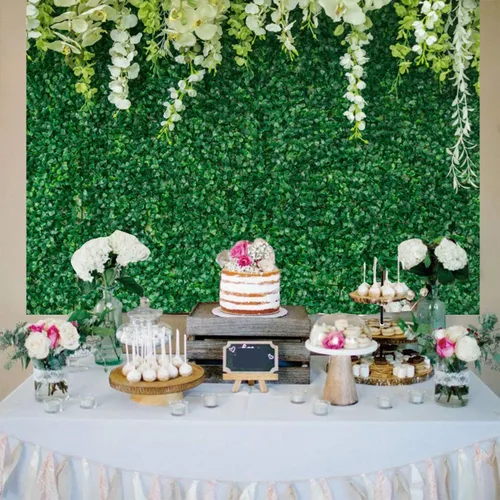 Vista 5 de Fondo de césped de flores de GCIREC de 5 x 3 pies, césped de primavera verde, fondo de fotografía floral, cumpleaños, baby shower, boda, despedida