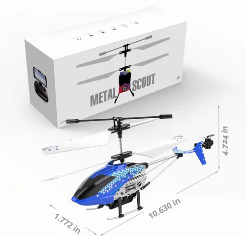 Vista 8 de Cheerwing U12S Mini helicóptero RC con cámara helicóptero de control remoto para niños y adultos Azul