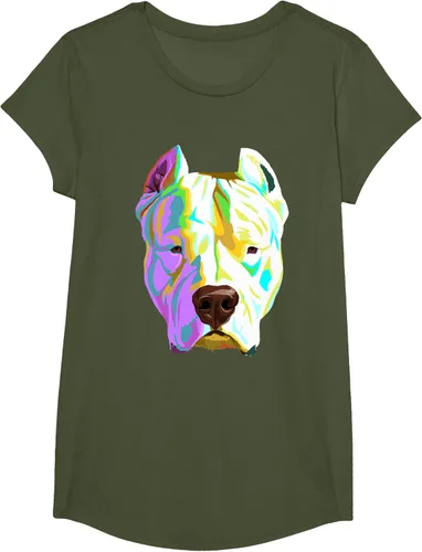 Vista 105 de Colorida camiseta Dogo Argentino, Negro, S