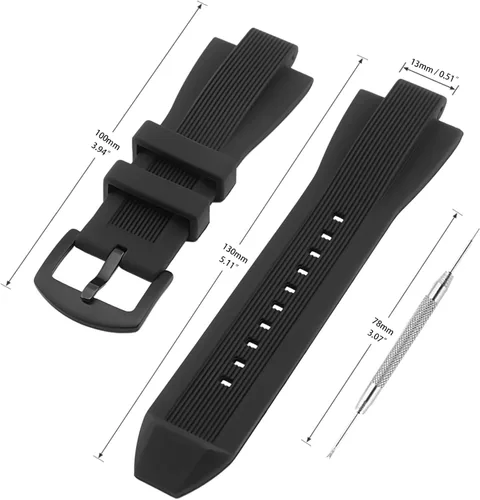 Vista 5 de Correa de reloj compatible con Michael Kors, correa de repuesto de goma de silicona suave para correas de reloj Michael MK8152 MK8356