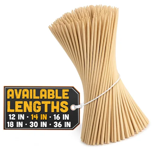 Vista 21 de 100 pinchos de madera de 12 pulgadas, palitos de bambú para aperitivos