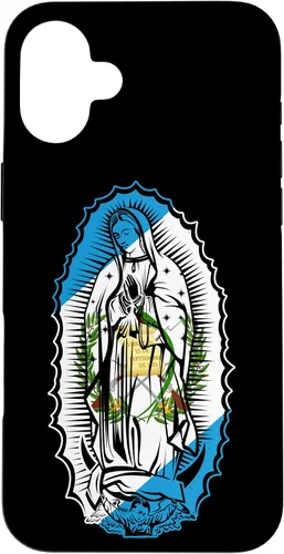 Vista 22 de Funda para iPhone 16 Virgen de Guadalupe con bandera de Guatemala