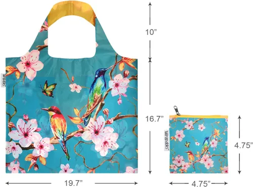 Vista 2 de Wrapables Bolsa de compras reutilizable grande con bolsa exterior