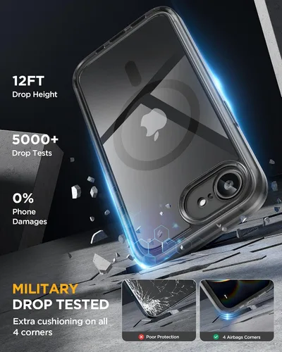 Vista 13 de Miracase Serie de vidrio para iPhone 11 de 6.1 pulgadas, funda protectora de cuerpo completo resistente mejorada con protector de pantalla de vidrio